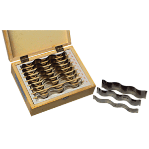 #599-921-25 - 9 Piece Set - 1/32'' Thickness - 1/8'' Increments - 1/2 to 1-1/2'' - Wavy Parallel Set